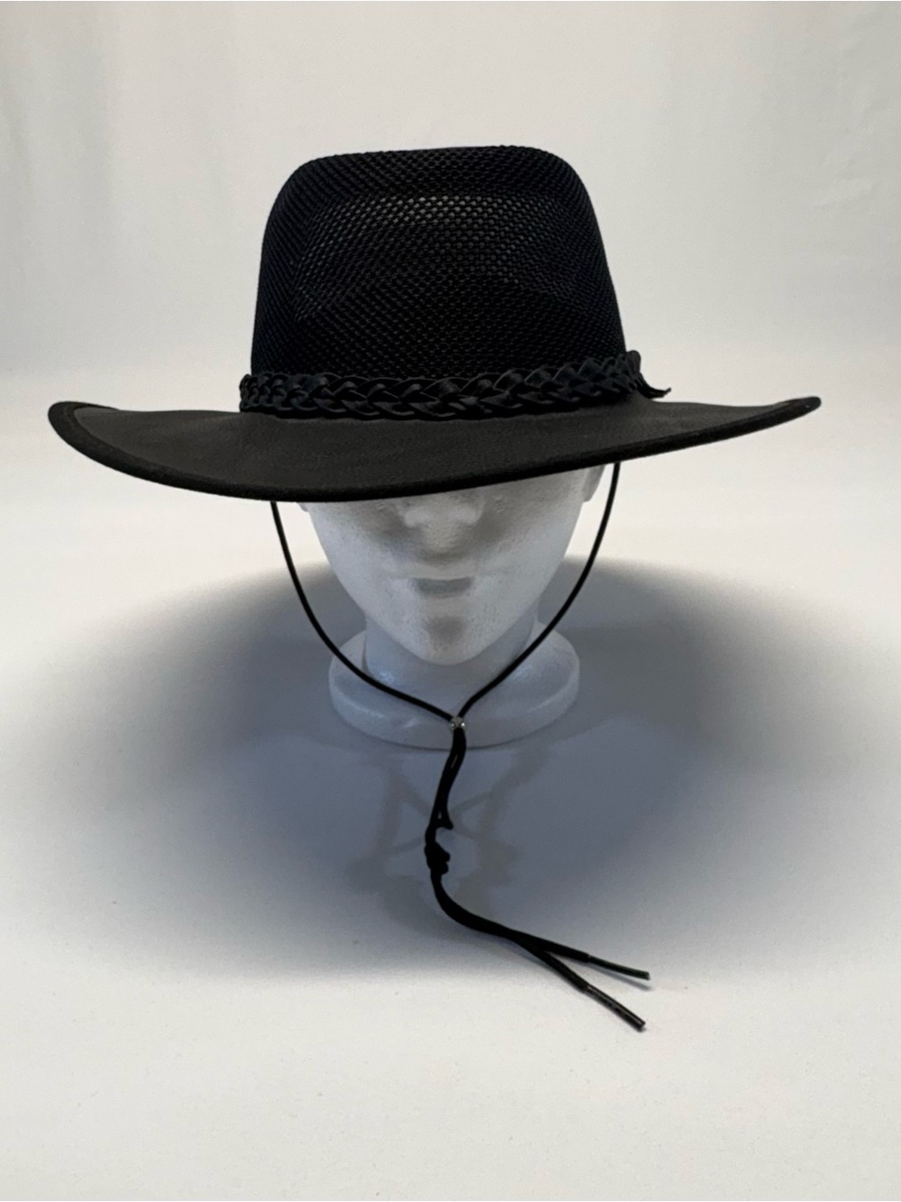 American Hat Makers Breeze Leather & Mesh Sun Hat - Size M (7-7 1/8)